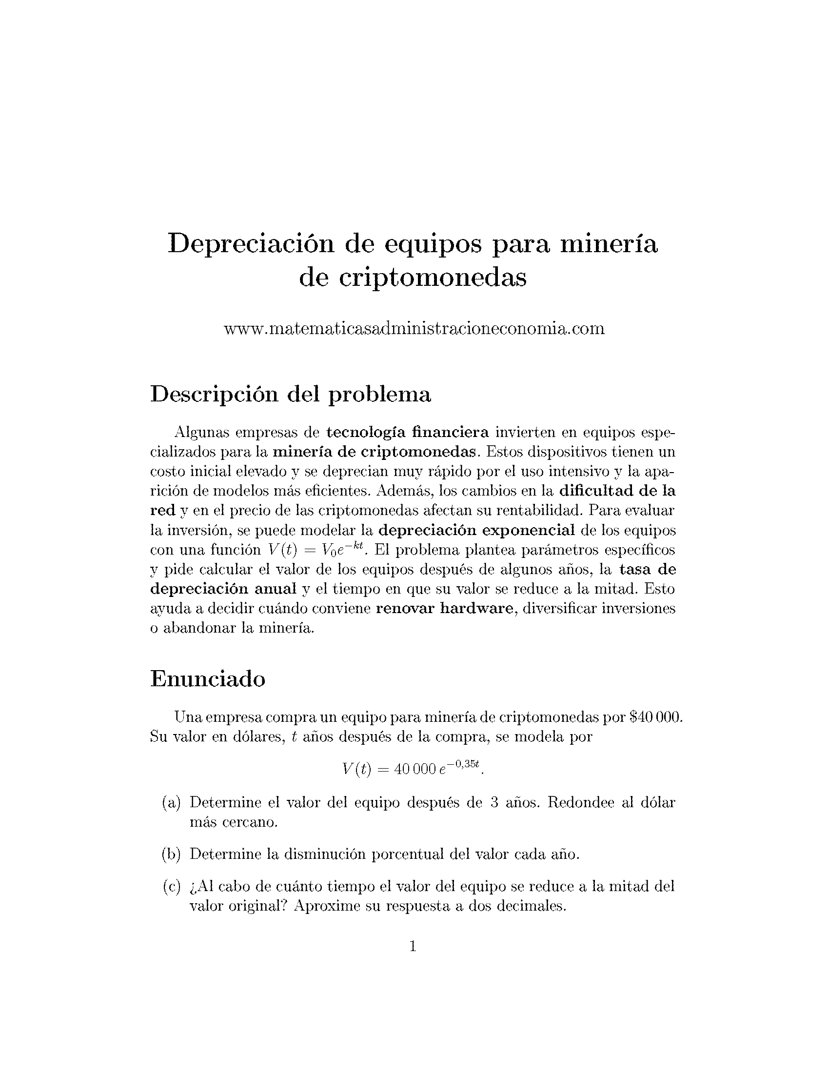 Depreciación de equipos para minería de criptomonedas - Matemáticas Aplicadas para Administración y Economía_Página_1